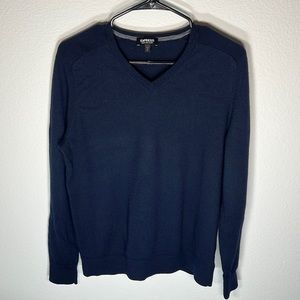 Solid Merino Wool V-Neck Sweater